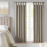 Madison Park Emilia Transitional Twist Tab Total Blackout Window Curtain Panel MP40-7408 Pewter