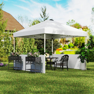 English Elm Outsunny 10x10 Pop up Canopy Uv50 Oxford Roof Adjustable Legs Wheeled Bag W2225P485603