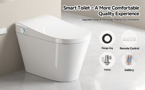 English Elm Unique Smart Bidet Toilet with Auto Open Seat Warm Dryer and Hands Free Flush W3133P414562