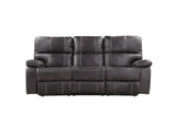 Wallace & Bay Hooper Gray Power Reclining Sofa - Rustic Contemporary Style, Easy Assembly, Dark Graphite Color - 86.00 x 38.12 x 41.00