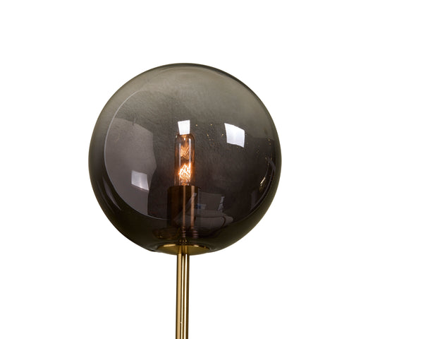 Sunpan Izora Sconce - Modern Wall Light Fixture with Stylish Frosted Glass Shade and Durable Metal Frame Brass / Smoke Grey Ombre