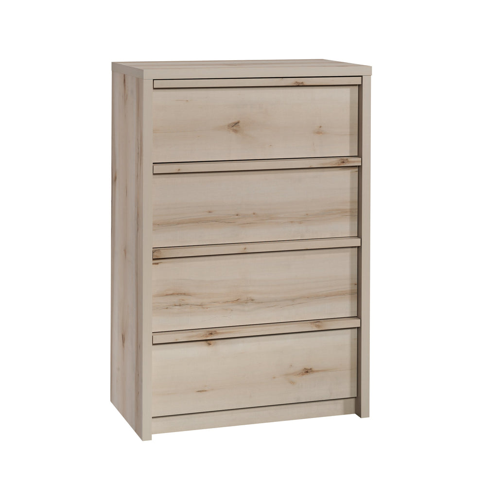 English Elm 4-Drawer Chest With Smooth-Glide Drawers - Contemporary Brown Finish For Stylish Storage Solutions B356P402814