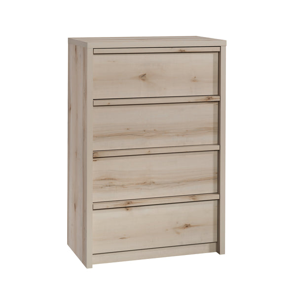English Elm 4-Drawer Chest With Smooth-Glide Drawers - Contemporary Brown Finish For Stylish Storage Solutions B356P402814