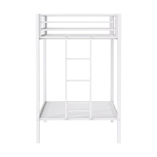 English Elm Metal Twin Over Full Bunk Bed Steel Frame with Guardrails for Kids or Guest Rooms B016P469269