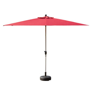 English Elm Rectangle Patio Umbrella With Crank Lift & Tilt For Ultimate Shade - Durable Brick Red Design W1859P320952-GIGA