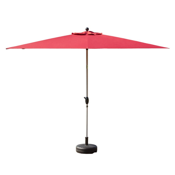 English Elm Rectangle Patio Umbrella With Crank Lift & Tilt For Ultimate Shade - Durable Brick Red Design W1859P320952-GIGA