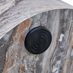 English Elm Simple Marble Textured Cylindrical Side Table Mdf Stone Look Accent for Modern Interiors W1151P291448