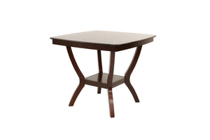 English Elm Dining Rectangle Expandable Dining Table with 18" Leaf Solid Wood Veneer Contemporary Antique Finish, 60" Base Espresso 46 L x 46 W x 8 H B011P207141