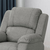 Christopher Knight Home® Noble House Manual Recliner Chair In Grey Linen Fabric, Dimensions 34.5" X 39" X 39