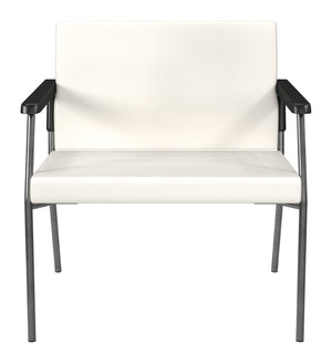 OSP Home Furnishings Bariatric Big and Tall Guest Chair with Reinforced Metal Frame for Waiting Rooms Snow BC9603-R101