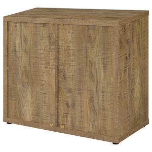 English Elm Pamplona 2-Door Accent Cabinet: Rustic Mango Wood Finish With Industrial Metal Hardware & Storage Solutions B062P299945-GIGA
