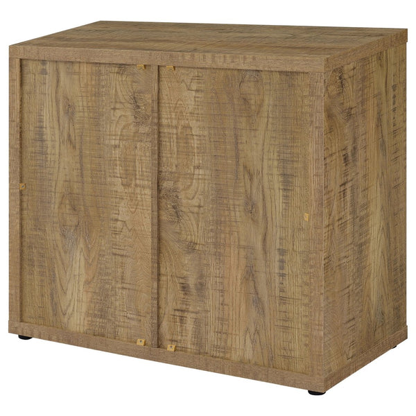English Elm Pamplona 2-Door Accent Cabinet: Rustic Mango Wood Finish With Industrial Metal Hardware & Storage Solutions B062P299945-GIGA