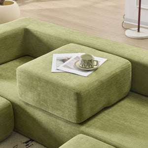 English Elm Ebern Convertible Sectional Sofa - Soft Chenille Floor Bed With Foam Comfort For Small Spaces W1829P280223