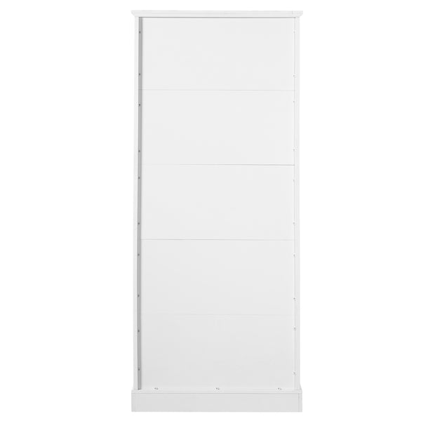 English Elm 72.2'' Tall Freestanding Bathroom Cabinet with 3 Drawers, Adjustable Shelf, Soft-Close Doors, Modern Elegant Design White N729P296769K