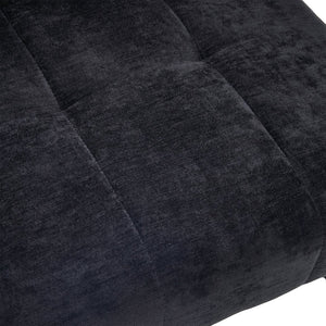 English Elm Modern Ergonomic Armchair with Generous Curved Armrests, Chenille Upholstery, 500lb Capacity, Cozy Lounge Seat Black W395P380519