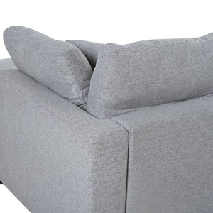 English Elm U_style Six Seat Chenille U Shaped Sectional Modular Sofa with Movable Ottomans Grey WY000474AAE