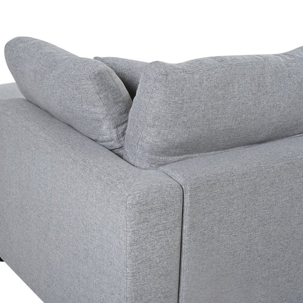 English Elm U_style Six Seat Chenille U Shaped Sectional Modular Sofa with Movable Ottomans Grey WY000474AAE