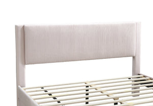 English Elm Contemporary Corduroy Upholstered Full Storage Bed Plush Tufted Headboard Bedroom B011P417517