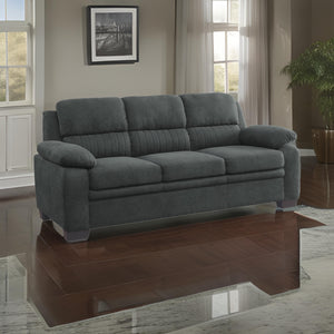 English Elm Hugh Channel Tufted Sofa Seats Three with Pocket Coil Cushions for Living Room B056P416893
