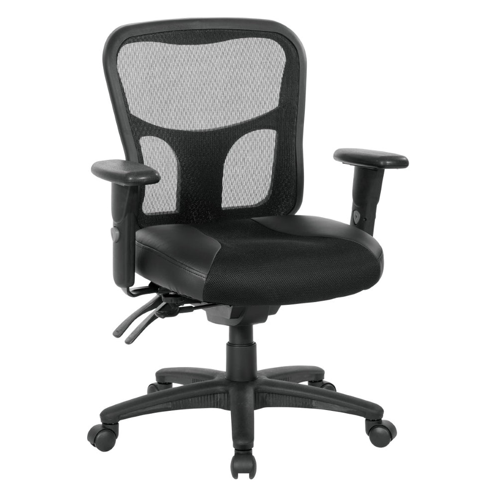 OSP Home Furnishings Progrid® Ergonomic High Back Office Chair with Lumbar Support and Adjustable Arms 98346