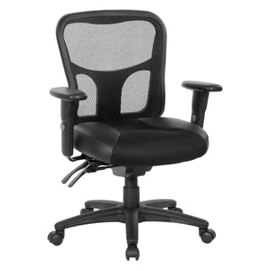 OSP Home Furnishings Progrid® Ergonomic High Back Office Chair with Lumbar Support and Adjustable Arms 98346
