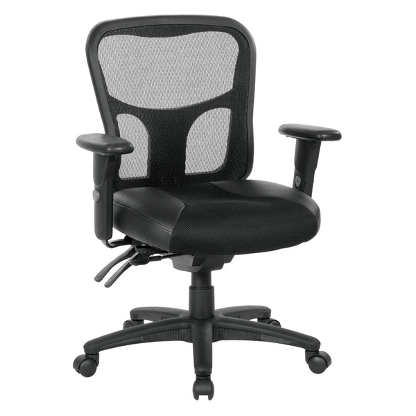 OSP Home Furnishings Progrid® Ergonomic High Back Office Chair with Lumbar Support and Adjustable Arms 98346