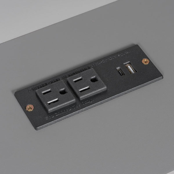 English Elm Wood Twin Size Platform Bed With Storage, Usb Charging, Desk, Led Lighting & Upholstered Headboard N7090001046E-GIGA