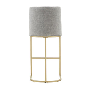 Homelegance By Top-Line Arvind Bar and Counter Stool (Set of 2) Grey Metal