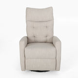 Christopher Knight Home® - Noble House - Woodglen Contemporary Glider Swivel Push Back Nursery Recliner - Beige and Black Finish