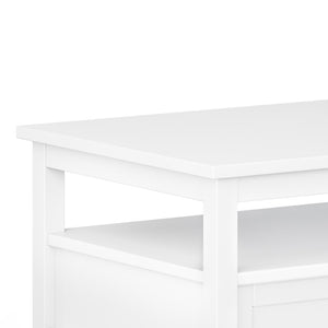 English Elm Warm Shaker Solid Wood Coffee Table - 48" Wide Transitional Design With Hidden Storage & Style B136P159667-GIGA