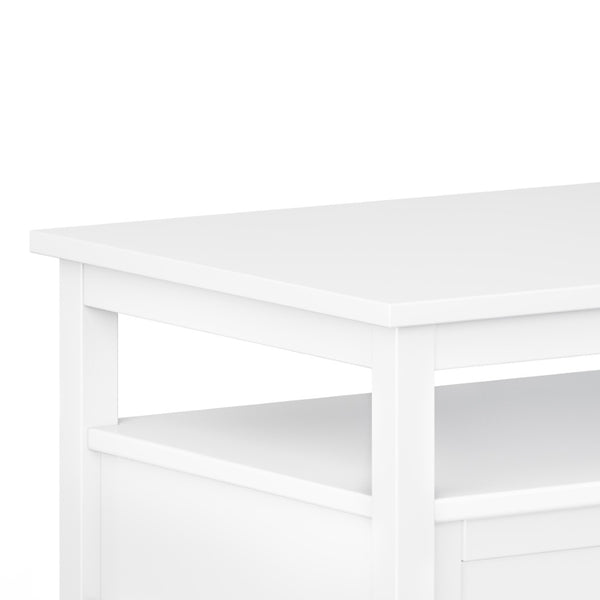 English Elm Warm Shaker Solid Wood Coffee Table - 48" Wide Transitional Design With Hidden Storage & Style B136P159667-GIGA