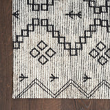 Nourison Brixton BRX01 Machine Made Loom-woven Tribal Border Indoor Only Modern & Contemporary Bohemian Rug Ivory,Black, Ivory Black 64% Polyester,34% Cotton,2% Other 99446887054