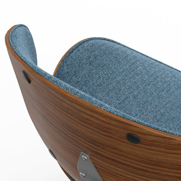 English Elm Marana Dining Chair In Denim Blue - Mid-Century Modern Style With Comfort And Versatile Design B136P158914