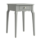 Homelegance By Top-Line Jessip 1-Drawer Wood Side Table Grey Wood