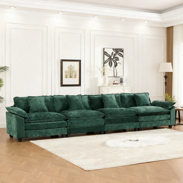 English Elm Wider Ergonomic Loveseat with Breathable Chenille Upholstery, Modular Design, Plush Double-Layer Cushioning W1143S00045 W1143S00045