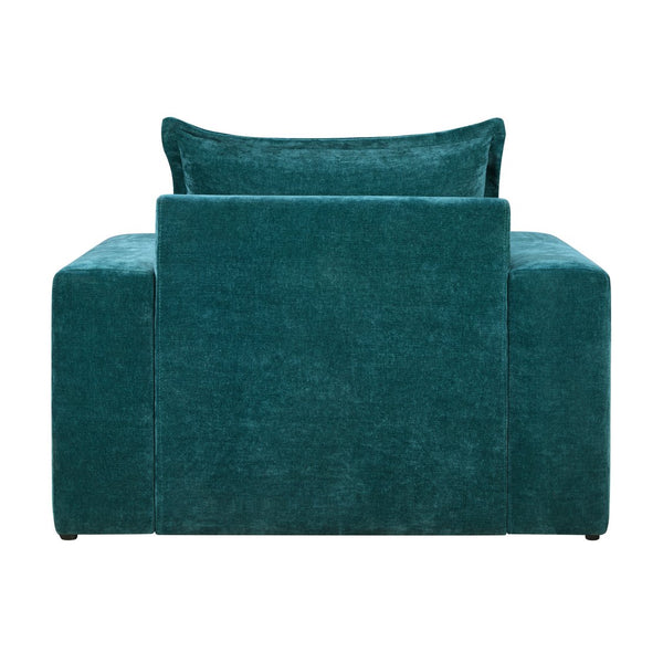English Elm Christopher Knight Home® - Chenille Oversized Armchair with Thick Cushion and Wide Armrests, Ergonomic Back for Cozy Living Spaces Green N763P314419F
