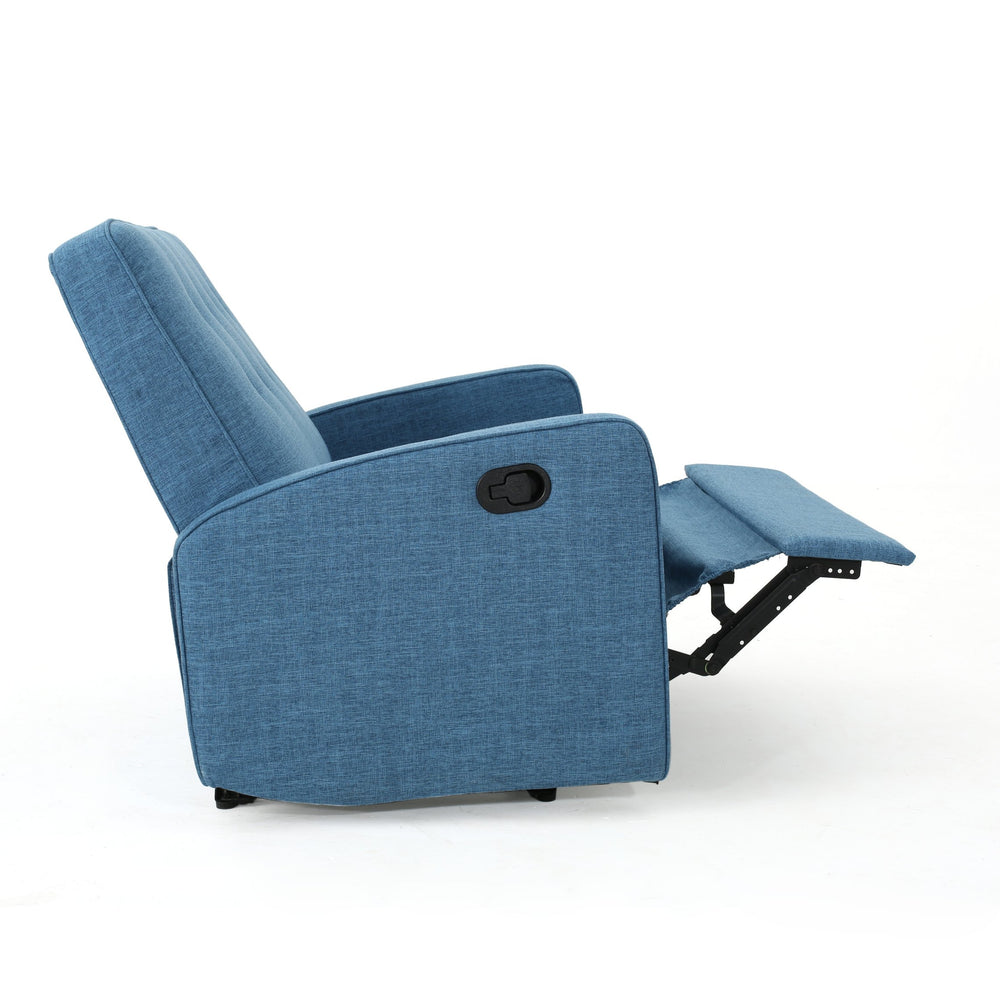 English Elm Christopher Knight Home® - 47" Wide Manual Standard Recliner with Plush Fabric Upholstery, Spacious 47" Seat, Durable Frame, Comfort Blue 61259.00MBLU
