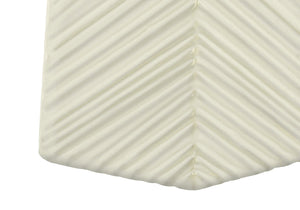 English Elm Lighting, Curved Ceramic Table Lamp with Ivory Linen Shade and Gold Finial, 24" Height, Transitional White 17 L x 17 W x 21 H B2710P220080