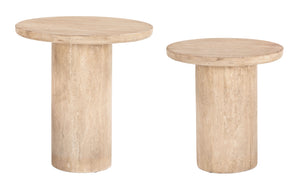 Fenith Accent Table Set (2-Piece) Natural 109869 Zuo Modern