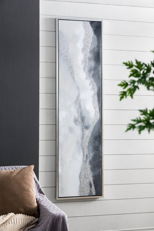 English Elm 70.9X19.7" 'See The Vision' Hand-Painted Gray Landscape Wall Art For Calming Home Décor & Focal Point W2078P313338