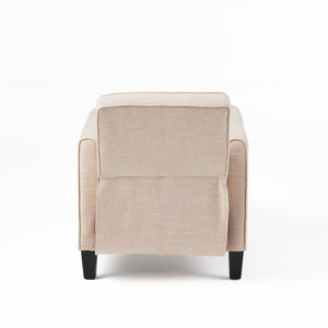English Elm Christopher Knight Home® - Light Beige Linen Push Back Chair with Plush Padding, Ergonomic Recline, Durable Frame for Home Comfort 52422.00FLBEI