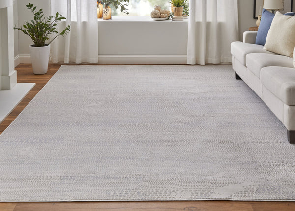 Feizy Rugs Prasad Modern Abstract Rug - Stain & Fade Resistant, Durable High-low Pile For Stylish Interiors Ivory,Silver,Gray Polypropylene,Polyester 67039n8fivygryg99