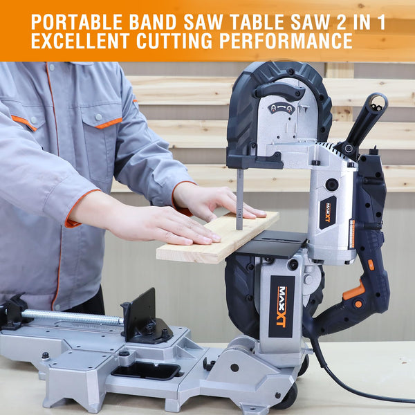 English Elm Band Saw Portable 10 Amp Variable Speed Aluminum Base with Led Light for Metal Wood T3177P305061