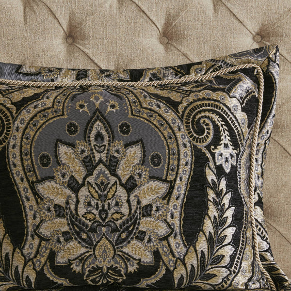 JLA Home Croscill Classics - Comforter Julius Baroque Jacquard with Chenille Texture, Luxe Gilded Tapestry Look for Bedrooms 96 L x 92 W x 1.5H CCL10-0068