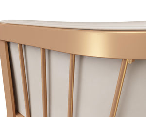 Sunpan Caily Lounge Chair - Modern Elegance with Brushed Gold Frame and Stylish Black Steel Legs Bravo Cream