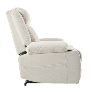 English Elm Power Lift Recliner Chair - Comfortable Fabric Seating With Remote, Cup Holders & Extended Footrest W1028S00042-GIGA