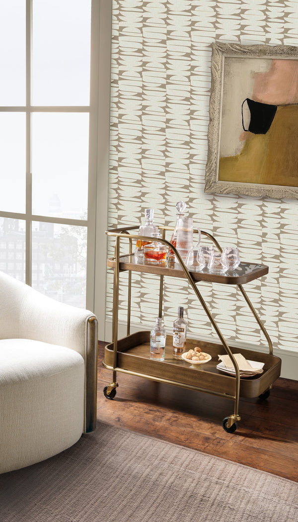 Hooker Furniture Commerce Walnut Veneer Rolling Bar Cart with Smoked Glass Top for Entertaining 7228-50763-85