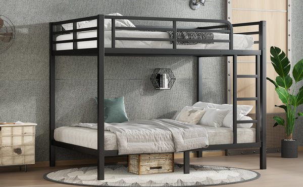 English Elm Metal Full over Full Bunk Bed Sturdy Steel Frame, Noise-Reducing, Space-Saving Design, 350/500lb Capacity W1580P309630