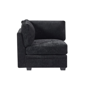 English Elm Christopher Knight Home® - 7-Piece Reversible Modular Corner Sectional In Chic Black Fabric - Versatile Seating For Modern Homes N771P345839_N771P345840_N771P345841_N771P345842H