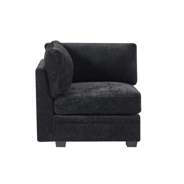 English Elm Christopher Knight Home® - 7-Piece Reversible Modular Corner Sectional In Chic Black Fabric - Versatile Seating For Modern Homes N771P345839_N771P345840_N771P345841_N771P345842H